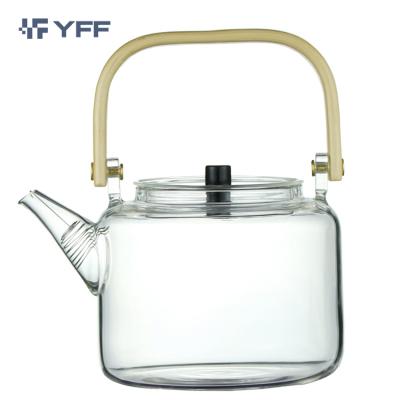 China Viable Chinese Hot Sale Teapot Borosilicate Glass with 304 Stainless Steel Infuser Blooming Tea Tea Set Maker and Set for sale