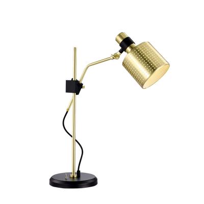 China Kitchen/Meeting/Bedroom/Living/Bar/Hotel Electroplating Desk Lamp With Switch Metal Energy Saving Modern Fancy Adjustable Study Table Lamp for sale