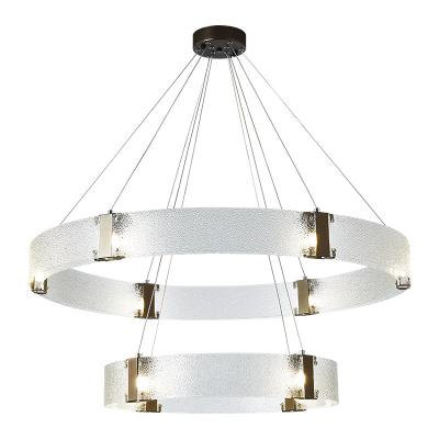 China Modern New Arrival Nordic Simple Ring Chandelier Contemporary Fashion Romantic Glass Pendant Light Art Deco Pendant Light for sale