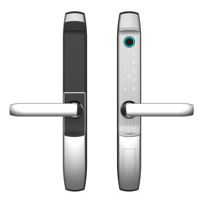 China Aluminum Alloy Door Lock Semiconductor Aluminum Alloy Home Place Pattern Biometric Fingerprint Smart Number Mark Advanced Smart Lock for sale