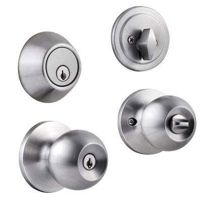 China Easy Installation Heritage Front Door Entry Lever Locker Lock Set And Single Cylinder Deadbolt Keyed Alike Satin Nickel Cabinet Lock for sale