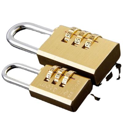 China Christmas Gift 3 Digit Combination Code Lock Password Security Brass High Quality Padlock for sale