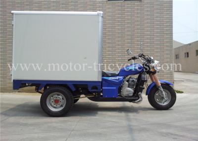 China 12V 9A Battery 250CC 150CC Motor Tricycl 3 Wheel , Closed Box Cargo Tricycle for sale