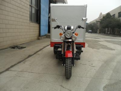 China Shaft Drive Manul Clutch Closed Box Cargo Tricycle , Gasoline Tricycle Trike for sale