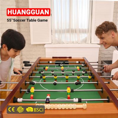 China 5 players cue*2 Huangguan Professional Factory Wholesale 54 Inch Soccer Table Game Foosball Table For Adults Kids Soccer Table For Family for sale