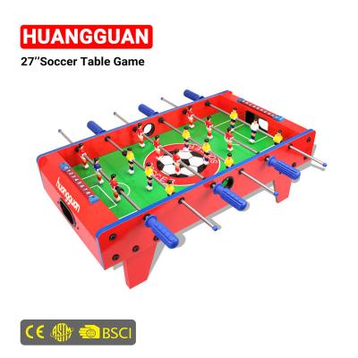 China 3 players cue*6 Huangguan Factory Price 27 Inch Mini Wooden Football Game Soccer Professional Board Wholesale Adults Children for sale