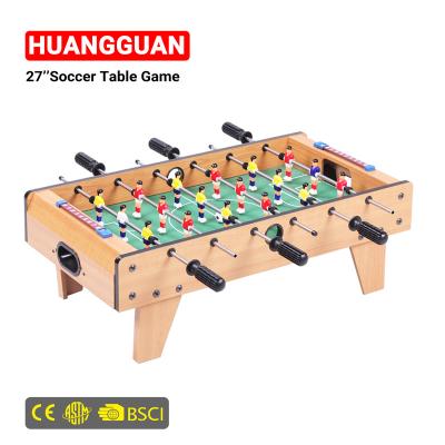 China Family/Schools Huangguan Whole Sale Factory 27 Inch Indoor Foosball Table Top Kids Mini Soccer Table Game For For Family for sale