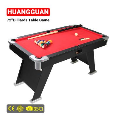 China Huangguan Home 72 Inch Factory Sale Whole Billiard Set and Indoor Billiards Table for Family Billiard Table for Sale for sale