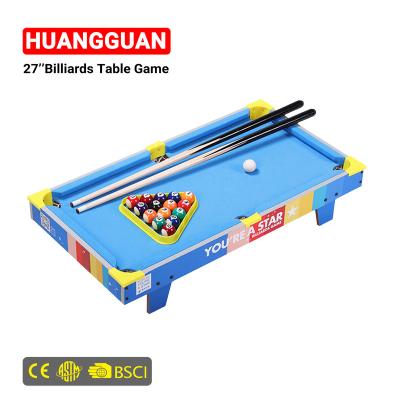 China Family/Schools Huangguan 27 inch factory whole sale small size pool table game for kids billiards and snooker game for sale for sale