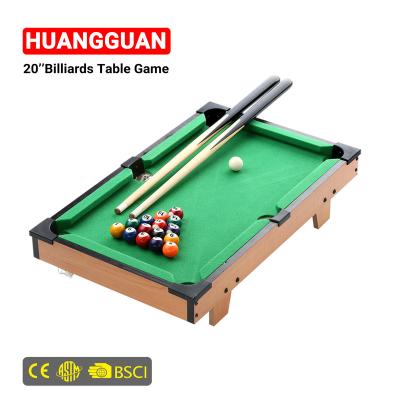 China Huangguan Family/Schools 20 Inch Billiards Table Top Games Mini Pool Table Indoor Billiards Gaming Table For Family Game Night for sale