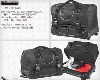 China Oxford Trollery luggage-easy traveling baggage-good design bag-shoe trolley bag for sale