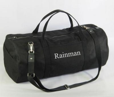 China Black Canvas Gym Bag for traveling in large size, OEM GYM bag making for sale