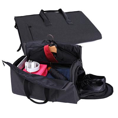 China Ready To Ship:  600D Polyester Folding Business Travel Bag Detachable Garment Suit Rolling Duffle Bag for sale