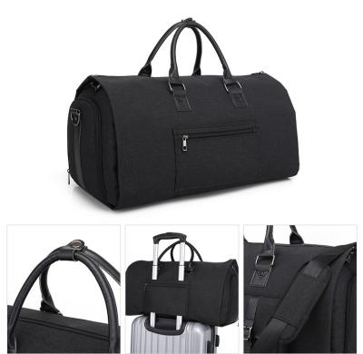 China Ready To Ship Duffle Bags High Density Canvas Polyester Multi-Functional Travel Bag Detachable Shoes Bag Folding Bag for sale