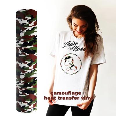 China Custom Camouflage Heat Transfer Vinyl for vinil textile camo htv T-shirt iron on digital transfer films for sale