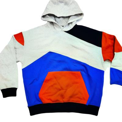 China Anti-Shrink Mens Terry Hooded Sweater Customized Color Blocked Multi-Colors for sale