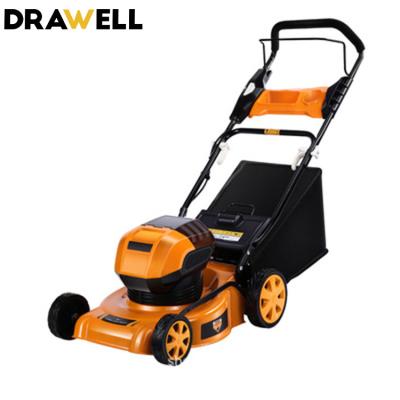 China Drawell Cordless Lawn Mower Robot 36V 50L 3500Rpm Battery 5Ah 1200W Automatic Lawn Mower for sale