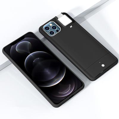 China Shockproof For Iphone 11 Pro Led Fill 12 Light Cell Phone Case With Selfie Ring Light for sale