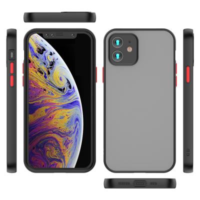 China Shockproof For iPhone 13 12 11 7 8 Plus Protective Phone Case Matte Bumper Half Clear Hard PC Shockproof Cover Case for sale