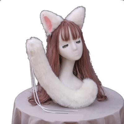 China Cute Hot Sale Artificial Fox Ears Vulpine Clothes Cute Animal Ear Clips Plush Cosplay Jewelry Holiday Props Set for sale