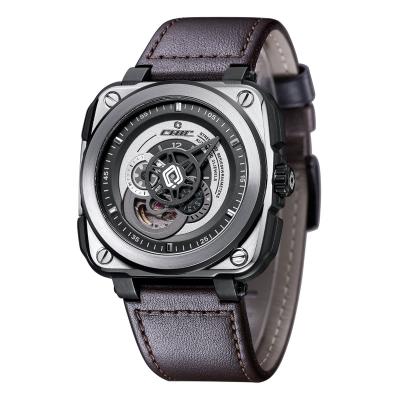 China Hot Selling CHIC Mechanical Watch Art Fan Brown Men Series Hot Sale Water Resistant Galaxy Watch Automatic Watch for sale