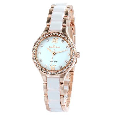 China Fashion Waterproof Two Tone Luxury Quartz Watch Women Stainless Steel Wrist Watch for sale