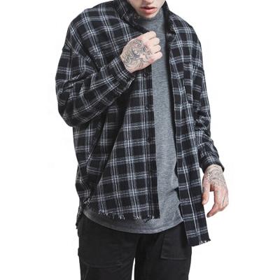 China Factory Custom Factory Latest Design Men's Anti-pilling Shirt Wholesale 100% Cotton Casual Style Plaid Flannel Shirt Men Long Sleeve for sale