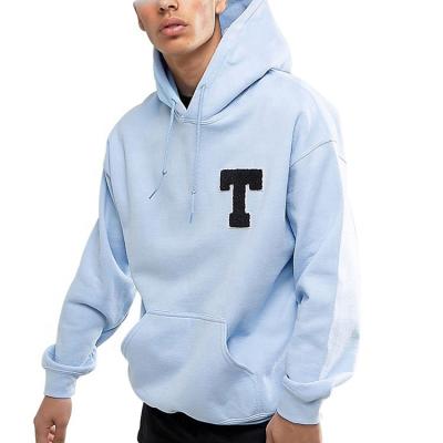 China high quality plain pullover hoodies manufacturer 100% cotton oversized OEM towel Anti-wrinkle embroidery men's hoodie for sale