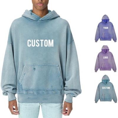 China Anti-wrinkle OEM embroidery plus size pullover wholesale oversized dye die 100%cotton sweatshirts men's hoodies for sale