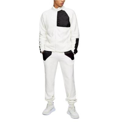 China Logo Zip Matching Sweat Jacket Customized Breathable And Blank Jogging Pants Mens Coloblock Tracksuits for sale