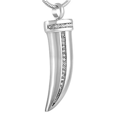 China Popular Keepsake Urn Cremation Ashes Crystal Inlay Dagger Memorial Necklace Pendant Necklace for sale