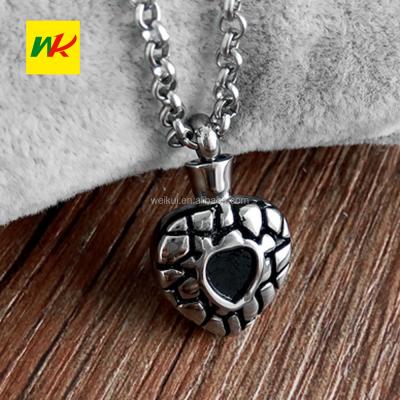 China Punk Pendant Necklace Urns Pet Cremation Jewelry Stainless Steel Factory Pendant Perfume Bottle for sale