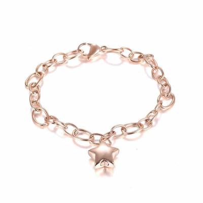 China Memorial Punk Star Shaped Pendant Bracelet Ashes Cremation Bracelet Keepsake Die To Ashes for sale