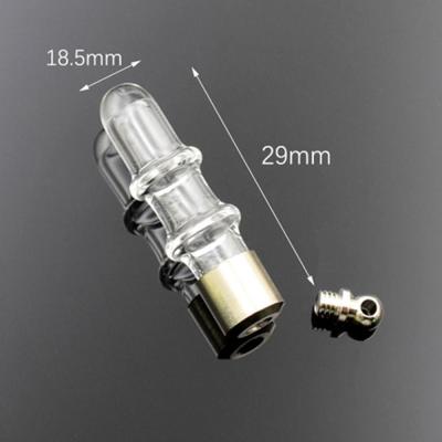 China High Quality Punk Stainless Steel Ashes Perfume Bottle Jewelry Cylinder Glass Bottle Necklace Cremation Pendant Jewelry for sale