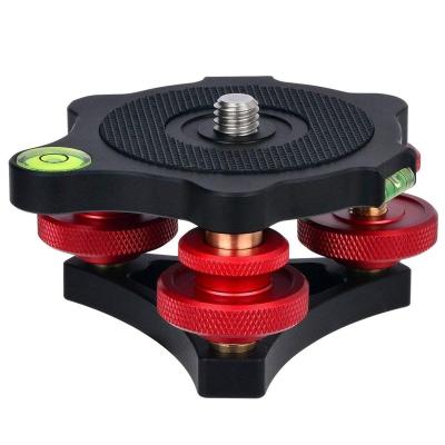 China Video Camera Yita YT-64 Aluminum Alloy Tripod EZ Base Horizontal Adjustment Pan Tilt Base Three Way Fine Adjustment Base for sale