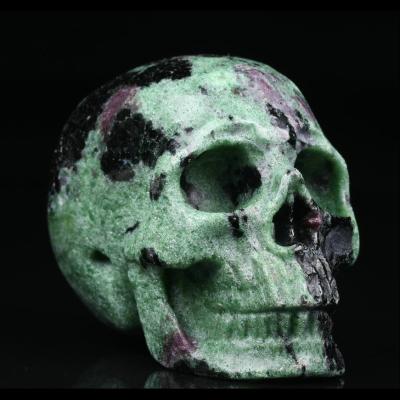 China China 2.0 Inch Ruby Zoisite Skulls Healing Crystals Lucky Stone Hell Stone Folk Crafts for sale