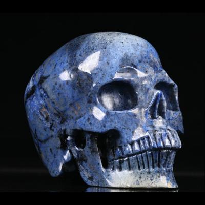 China China 5.0 Inch Dumortierite Skulls Healing Stones Crystal Trophy For Sale To Cultivate Patience for sale