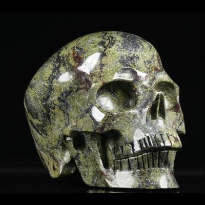 China China's Mr. Skull Huge 5.0 Advance Folk Crafts Stone Dragon Crystal Skulls Blood Jasper Skulls Healing for sale