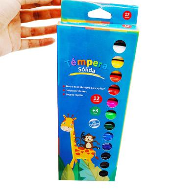 China Washable solid tempera paint sticks for kids 12 assorted colors, super quick drying, washable, non-toxic, silky paint sticks for sale