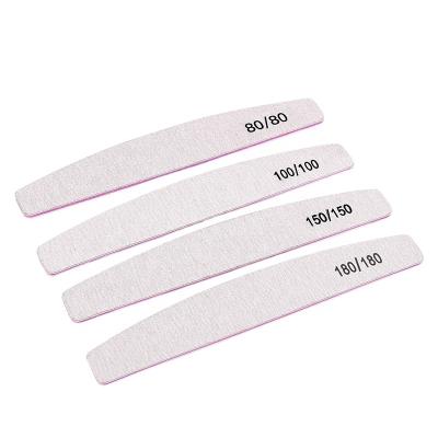 China Custom Disposable Nail Art Polishing Emery Nail File Printed 80/80 Grit Nail Files for sale