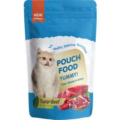 China Skin & Wet Coat Health OEM ODM Factory Cat Food Chicken Flavor Meat Paste Cat Food Cat Snacks Wholesale Brand Customized for sale