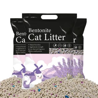 China Cats Wholesale Scoop Easy Ultra Absorbent Clumping Cat Sand Fragrance Ball Shape Color Cool Cat Litter Bentonite for sale