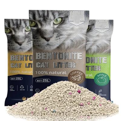 China Cat Litter lonkeen ARENA shape ball dust 1-3mm stocking bentonite cat litter colored sand PARA GATOS eco-friendly strong scent for sale