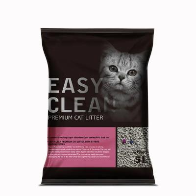 China Cats Custom Adsorption Cat Sand Bulk Strong Smell Control Clumping Ball Shape Bentonite Clay Dustproof Colorful Clumped Cat Litter for sale