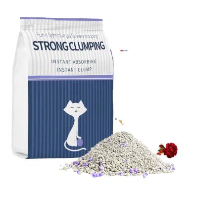 China Cats Cat Litter Factory OEM/ODM Lavender Flavor Dust Proof Strong Clumping Ball Shaped Natural Cat Litter Cleaning Bentonite for sale