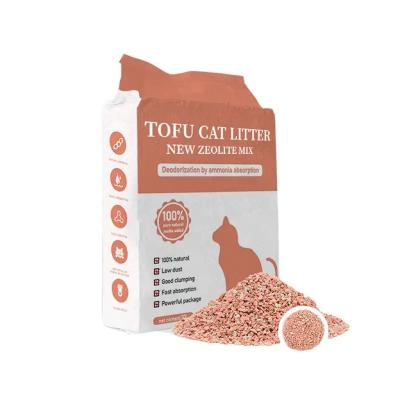 China Cat Litter Suppliers Wholesale Premium Bunching Clean Compacted Tofu Zeolite Quickly Blended Bean Dregs Fiber Natural Crushed Tofu Cat Litter for sale