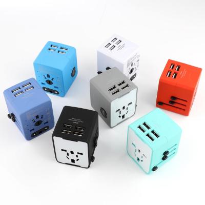 China 2019 Newest BS8546 USA UK MOBILE PHONE Power Plug In 4 Port Fast USB Travel Charger Adapter for sale