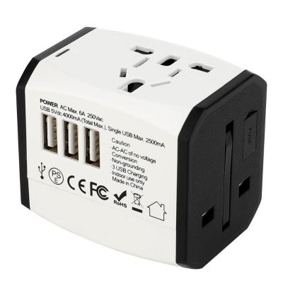 China BS8546 5v4000mA commercial universal gloal travel adapter with power bank for sale