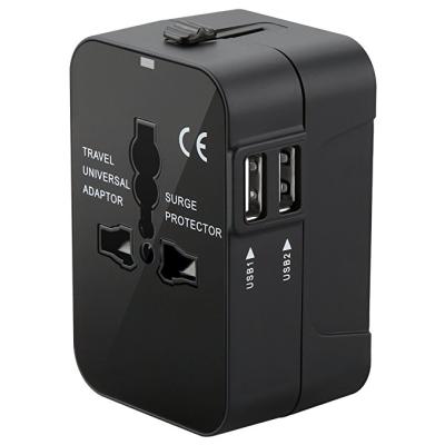 China Commercial Dual USB 2100MA Universal Travel Adapter For Multi Plugs EU AUS USA UK Universal for sale