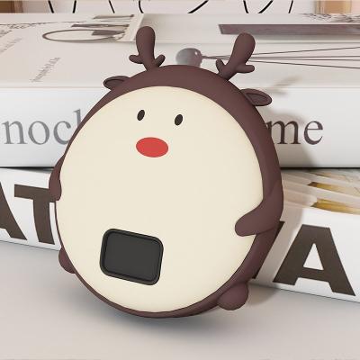 China Wholesale Portable Deer Mini Gift Hand Warmers Rechargeable 10000mAh Power Bank Hand Warmer Powerbank With Digital Display for sale